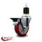 Service Caster 4'' Red Poly Swivel 1-7/8'' Expanding Stem Caster with Brake SCC-EX20S414-PPUB-RED-PLB-178 - alternate 4